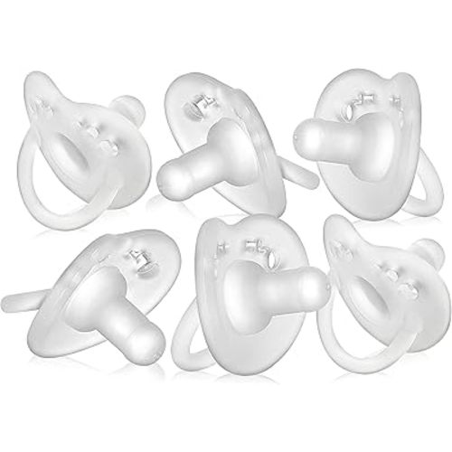 Evenflo Balance Plus Stage 1 Cylindrical Baby, Newborn and Infant Pacifier - Developed with Pediatric Feeding Specialists - 0 to 6 Months (Pack of 6)