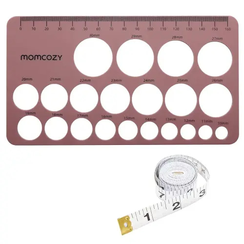 Momcozy Nipple Ruler for Flange Sizing, Soft & Flexible Silicone Measurement Tool for Breast Pump Sizing, Compatible with Momcozy, Medela, Spectra, Lansinoh, Easy to Use for Comfortable Pumping
