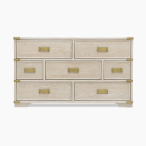 Bellini Paris 7 Drawer Dresser - Whitewash Ash