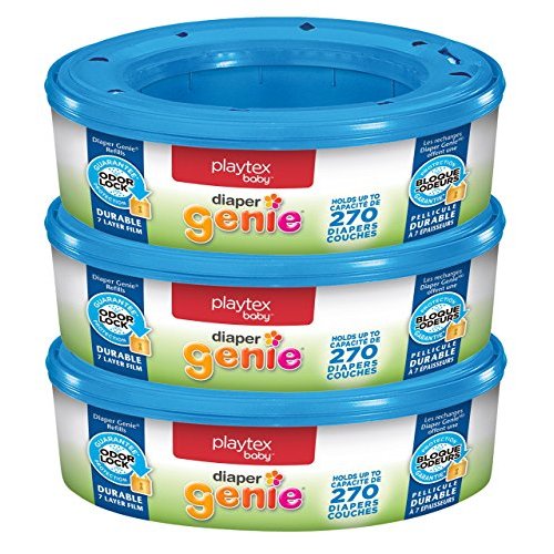 Playtex Diaper Genie Refill Bags, Ideal for Diaper Genie Diaper Pails, 270 Count (Pack of 3)