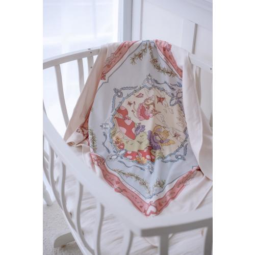 Fairy Tale Cotton Baby Blanket, Toddler Bedding, Aesthetic Blanket, Baby Shower Gift, Cotton Kids Blanket
