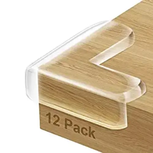 12 Pack Corner Guards Corner Protectors for Baby Furniture Corner & Edge Safety Bumpers Baby Proofing Bumper Cushion for Table Furniture Sharp Corners - L Shaped