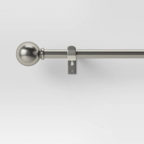 Café Ball Curtain Rod - Room Essentials™, Color: Brushed Nickel, Size: 28"-48"