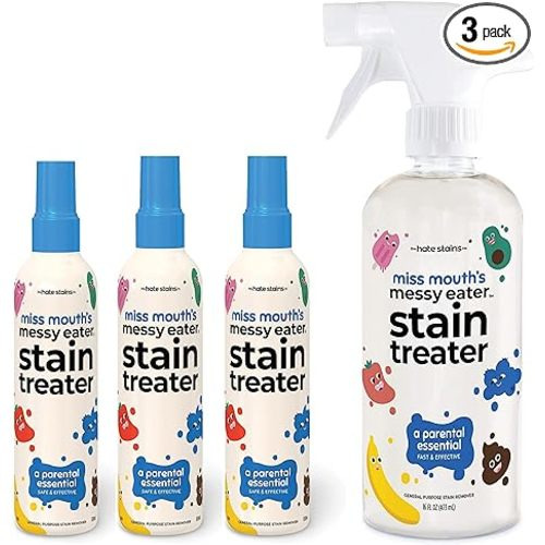 Miss Mouth's Messy Eater Stain Treater - 3 Pack Stain Remover Spray and 16oz Bottle