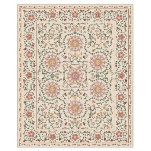 Ruggable Flatwoven Washable Suzani Rug, 8’x10’