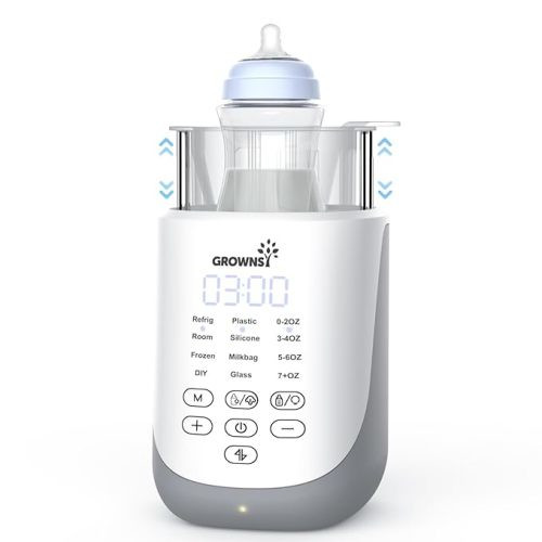 GROWNSY Bottle Warmer, 10-in-1 Fast Baby Bottle Warmer with Night Light for Breastmilk&Formula, Parent's Choice Milk Warmer with Innovative Auto-Lift Feature, Smart Accurate Control, Memory Function