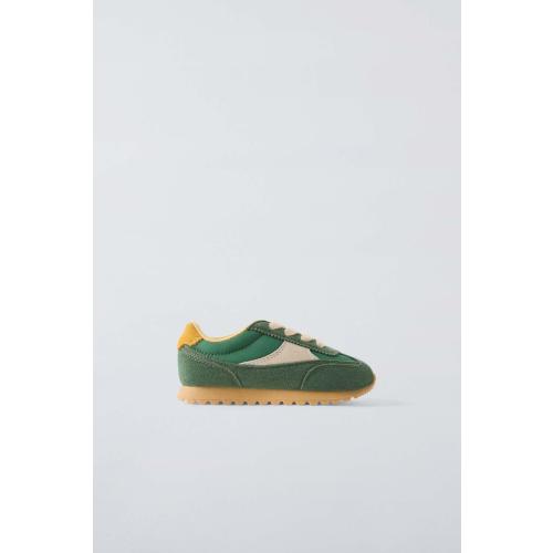 SOFT ATHLETIC SNEAKERS - Green | ZARA United States
