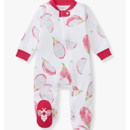 Burt's Bees Baby Girls' Organic Cotton Sleep and Play Footed Pajamas
