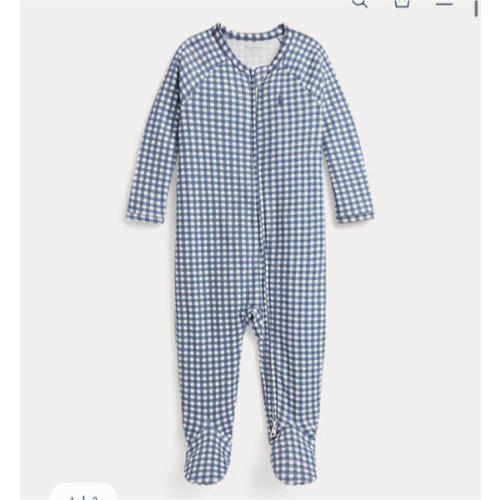 Gingham Cotton Footed Coverall