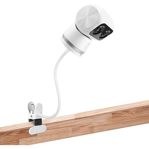Flexible Clamp Mount Compatible with Eufy Indoor Cam S350/E220/P24 Camera, Eufy SoloCam S220/C210, EufyCam 2C/2C Pro, 3C/S300, 3/S330, Gooseneck Arm with 15.7inch, No Wall Damage and No Tools Required