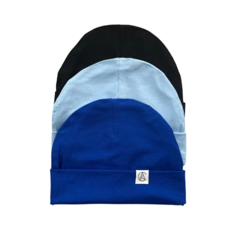 Newborn Satin Lined Jersey Beanie Gift Set-Boy – Aarin & Co.