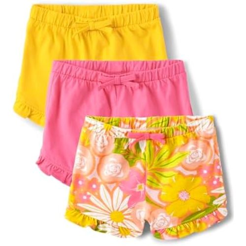 The Children's Place Baby Girls' and Newborn Cotton Pull on Everyday Shorts