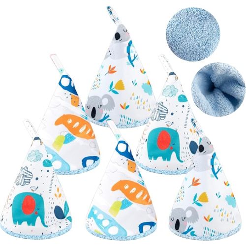 6 Pcs Coral Velvet Peepeeteepe Baby Boy, Strong Water Absorption Pee Peep Teepee for Baby Boy, Reusable Pee Covers for New Parents Gift