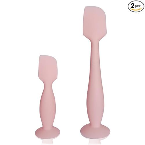 Diaper Cream Spatula, 2 Pack Butt Spatula Baby, Silicone Diaper Cream Applicator, Full-Size and Mini Butt Paste Spatula for Babies, Newborn Baby Necessities (Pink)