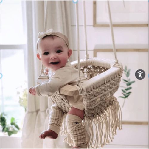 Macrame Baby Swing | 100% Organic Cotton | Finn + Emma