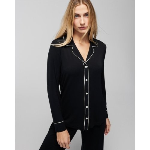 Cool Nights Long-Sleeve Notch Collar Top - Soma