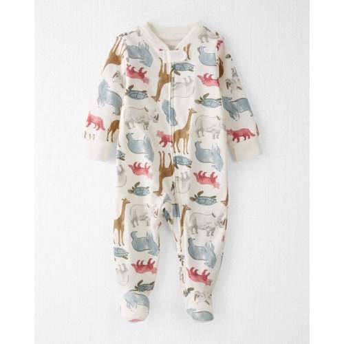 Baby Organic Cotton Sleep & Play Pajamas in Wildlife Animals - Little Planet | Carter's