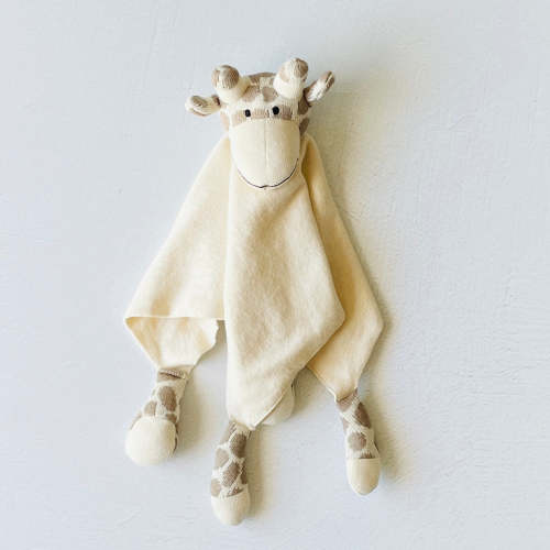 Organic Baby Lovey Security Blanket Cuddle Cloth - Giraffe
