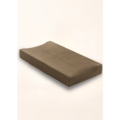Bark Brown - Premium Muslin Convertible Bassinet Sheet & Changing Pad Cover