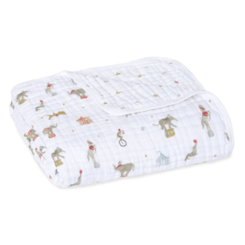 Elephant Circus Cotton Muslin Blanket | aden + anais