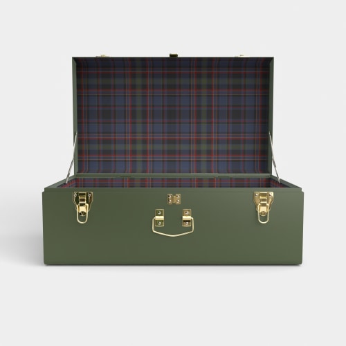 Grand Classic Trunk - Green - PK Plaid / Embroidery