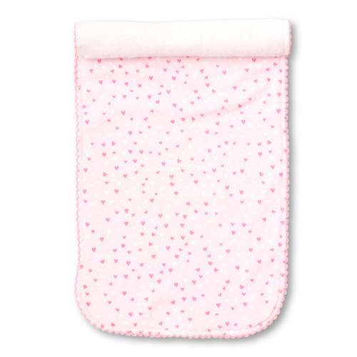 Kissy Sweethearts Pink Burp Cloth