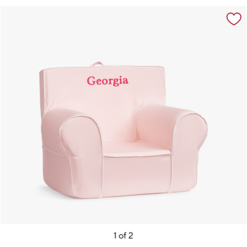 Kids Anywhere Chair®, Pearl with White Piping