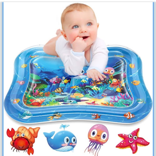 Infinno Inflatable Tummy Time Mat Premium Baby Water Play Mat for Infants and Toddlers Baby Toys for 3 to 24 Months, Strengthen Your Baby's Muscles, Portable