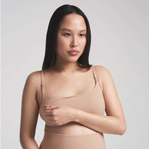 FITS EVERYBODY MATERNITY NURSING SCOOP BRALETTE | CLAY