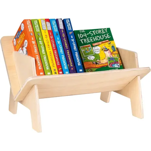 Eiyye Wooden Tilted Tabletop Bookshelf
