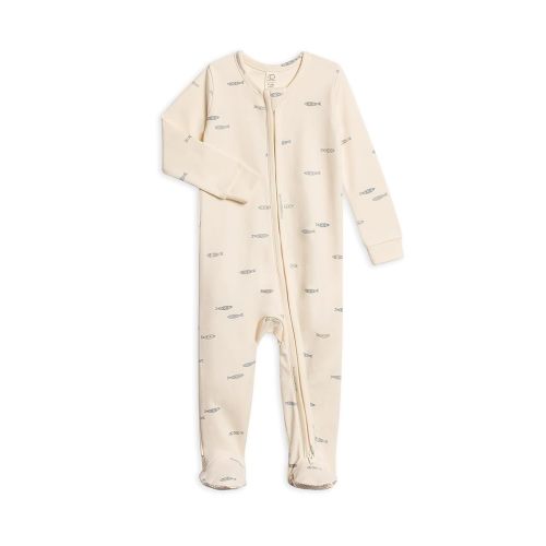Colored Organics Baby Zip-Up Footed Sleeper with 2-Way Zipper - Newborn Organic Cotton Pajamas