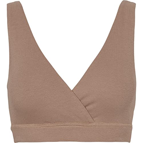 Müsli Organic Cotton Rib Triangle Nursing Bra - Soft, Wire-Free with Wide Straps & Pockets for Nursing Pads