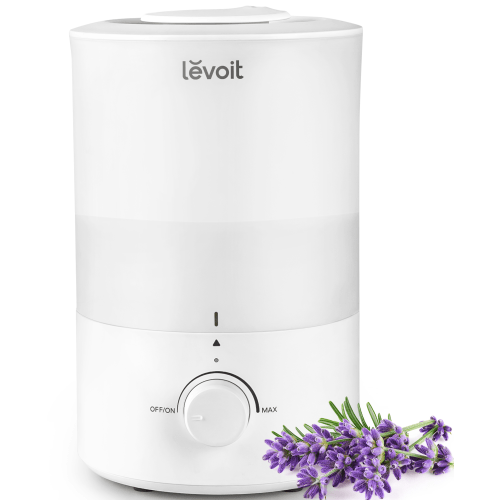 Levoit Cool Mist Humidifier for Room, 3L Top-Fill Humidifier for Bedrooms, and Baby Nurseries, with Aromatherapy, Dual 150, White