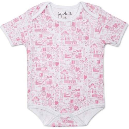 New York City Short Sleeve Onesie, Pink