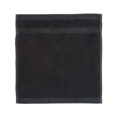 Mainstays Performance Cotton Washcloth, Super Soft Quick Dry Fade Resistant, Solid Black