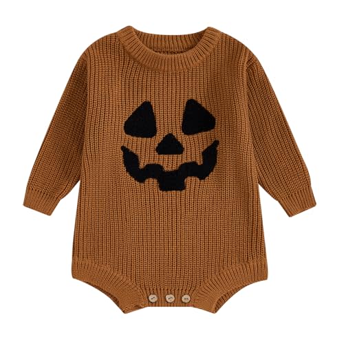 FYBITBO Baby Girl Boy Sweater Knit Oversized Pullover Sweatshirt Romper Onesie Warm Fall Winter Clothes Outfit Newborn