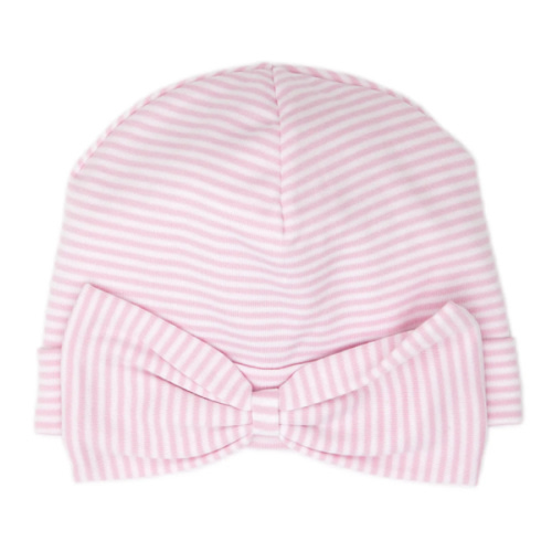 Simple Stripes Pink Bow Hat