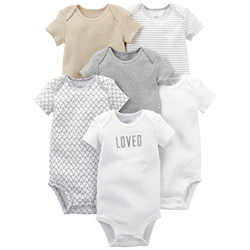 Simple Joys by Carter's unisex-baby 6-pack Short-sleeve Bodysuit
