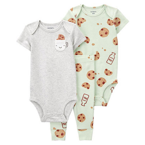 Baby Boys or Baby Girls Bodysuit and Leggings, 3 Piece Set