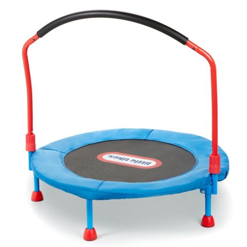 Little Tikes 25'' Round Easy Store 3' Folding Trampoline - Blue/black/red