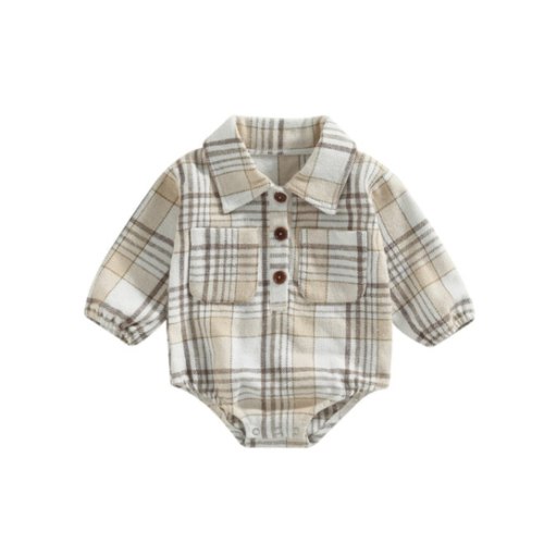 LOGAN Plaid Onesie - Hazel & Bo