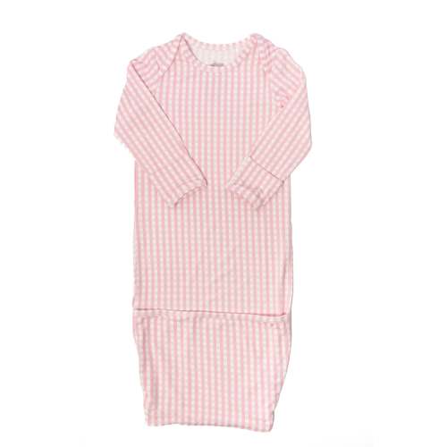Newborn Gown - Pink Gingham