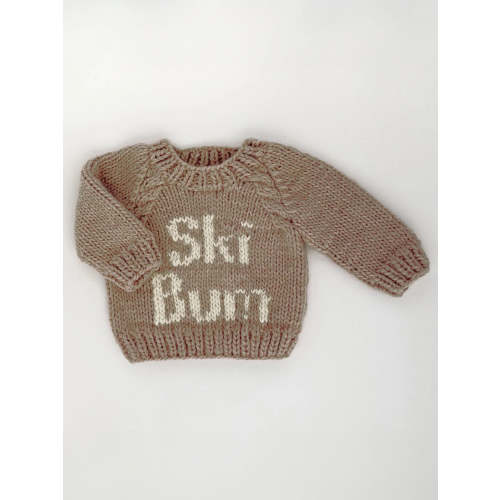 Ski Bum Crew Neck Knit Sweater, Pebble