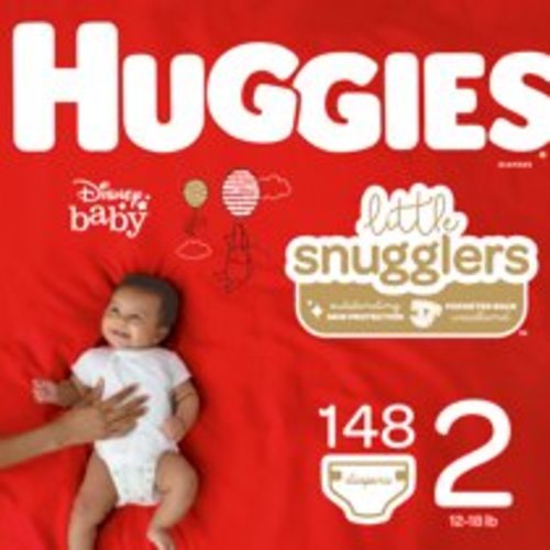 HUGGIES Little Snugglers Diapers, Size 2, 148 Count