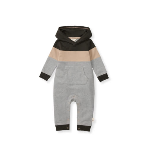 Hooded Color Blocked Jumpsuit