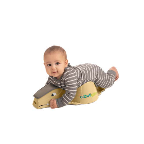 CRAWLIGATOR Tummy Time Mobility Toy for Infants 4-12 Months (Sand)