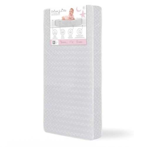 Dream On Me Honeycomb Orthopedic Firm Fiber Standard Baby Crib Mattress, Greenguard Gold and JPMA Certified, 5” Fiber Core Optimum Support, Fits Crib and Toddler Bed, Waterproof Vinyl Cover