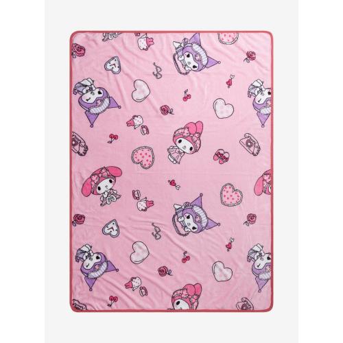 My Melody & Kuromi Sleepover Throw Blanket