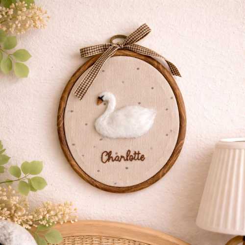 Custom Felted Farm Animal Nursery Wall Art with Personalized Name, Baby Shower Gift, Baby Heirloom