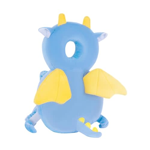 Toddler Baby Head Protection Cushion Backpack Wear,Blue Dinosaur